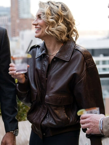 In the City 2026 Lindsay Hubbard Brown Leather Jacket