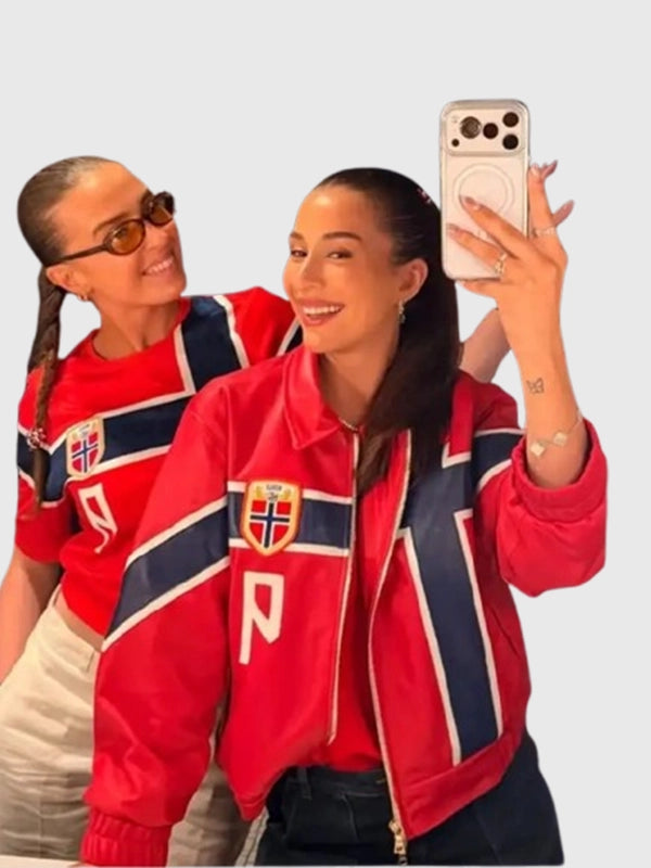 Isabel Haugseng Johansen Norway National Team Red Leather Jacket FIFA World Cup 2026