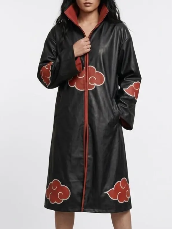 Itachi Uchiha Akatsuki leather coat for men