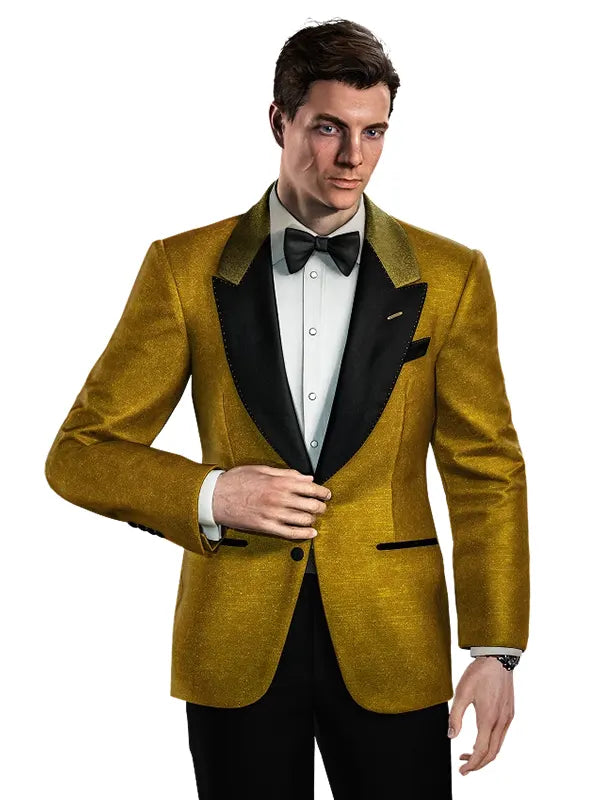 James Bond 007 First Light Gold Tuxedo Jacket