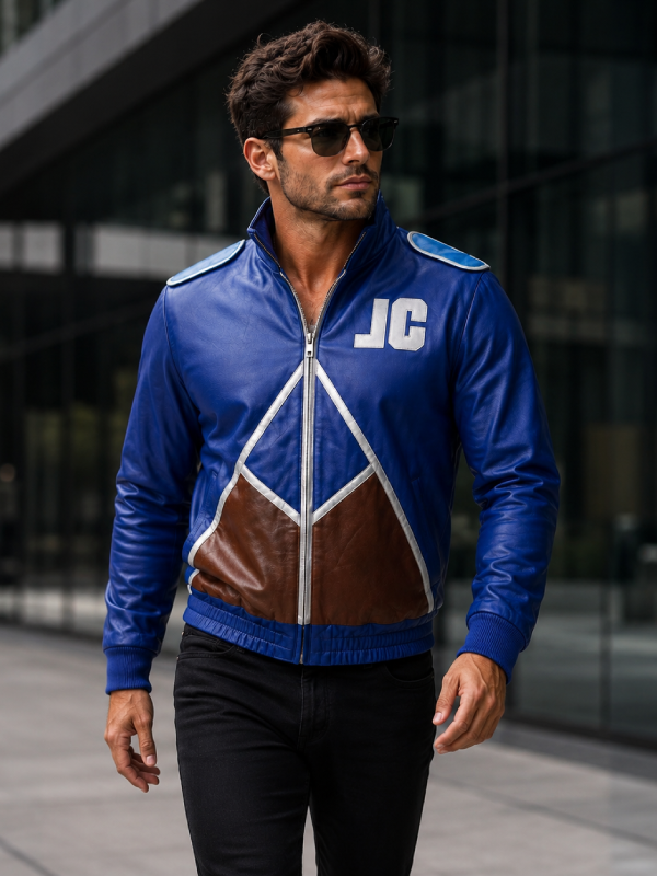 Johnny Cage Mortal Kombat Leather Jacket for Men Halloween Cosplay Wear