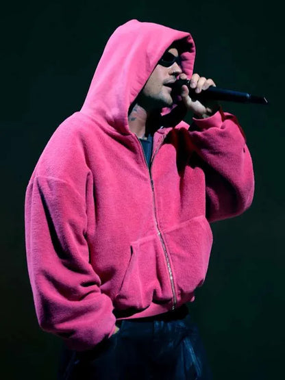 Justin Bieber Coachella 2026 Pink Hoodie