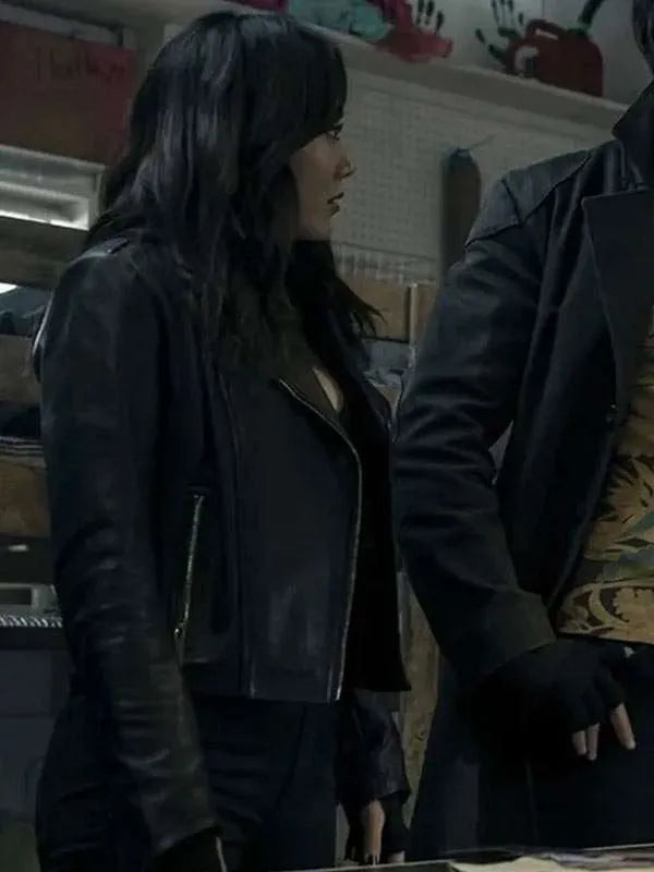 Karen Fukuhara The Boys 2026 Black Leather Jacket