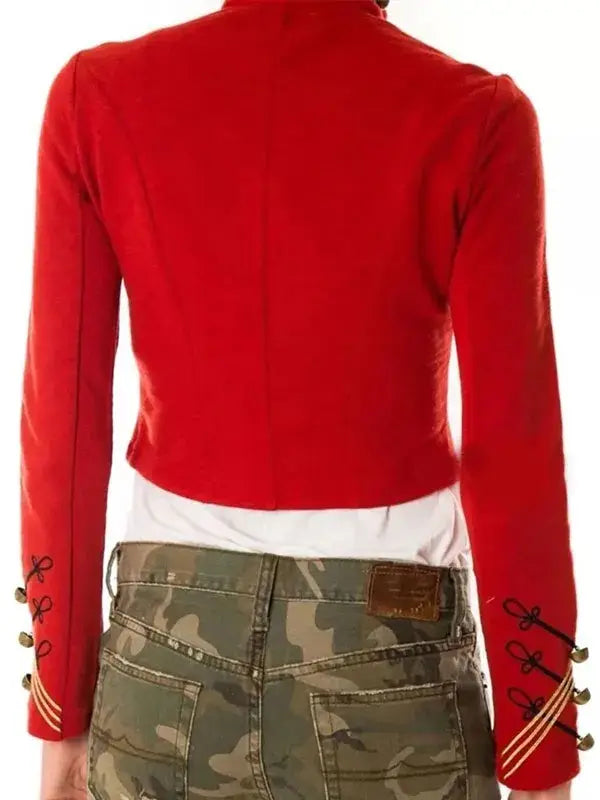 Katherine McNamara Military Jacket Red