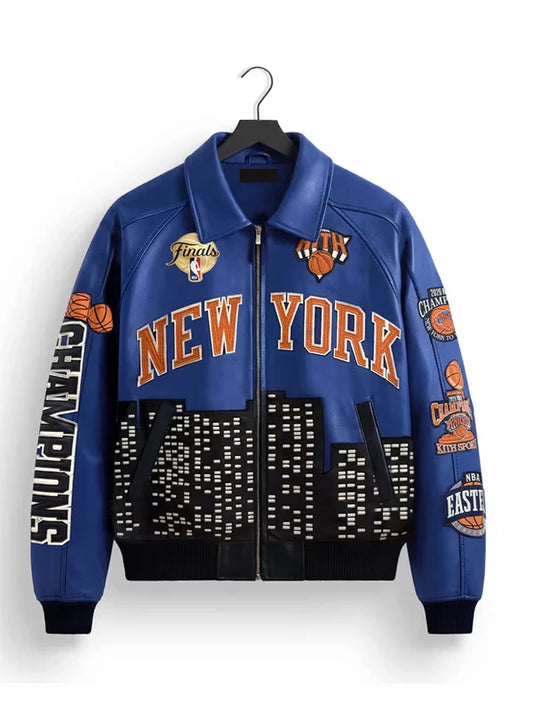 Kith New York Knicks-2026 Champions-Leather Jacket