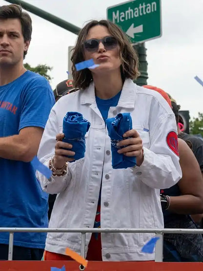 Knicks Parade 2026 Mariska Hargitay White Jacket