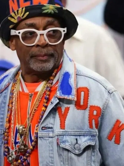 Knicks vs Spurs Pro Basketball Finals 2026 Spike Lee New York Knicks Blue Jacket