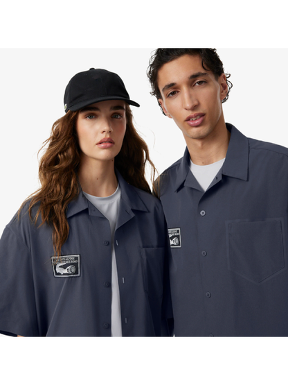 Lacoste x Alpine Poplin Shirt Relaxed Fit Dark Grey