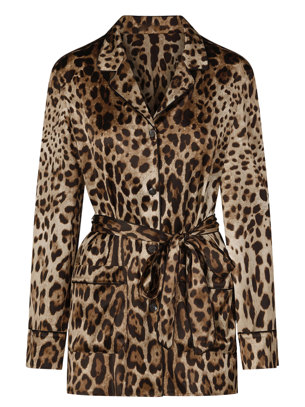 Leopard Print Velvet Shirt Women