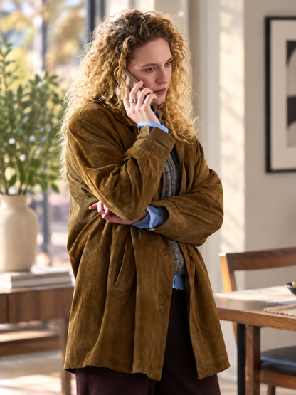 Line of Fire Clare Hollingsworth Suede Leather Jacket