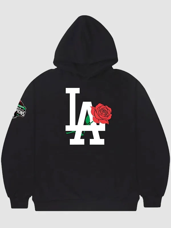 Los Angeles Dodgers 2026 Black Date Night Rose Hoodie