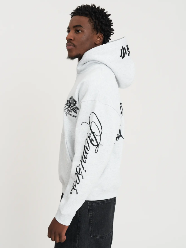 Los Angeles Graphic Hoodie Rose Print Oversized Hoodie