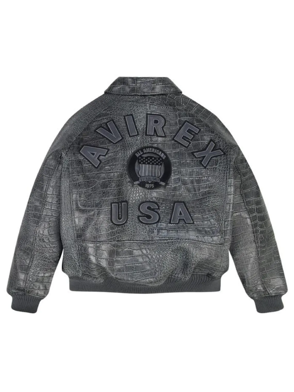 Luxury Men's Avirex Grey Icon Limited Edition Jacket