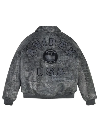 Luxury Men's Avirex Grey Icon Limited Edition Jacket