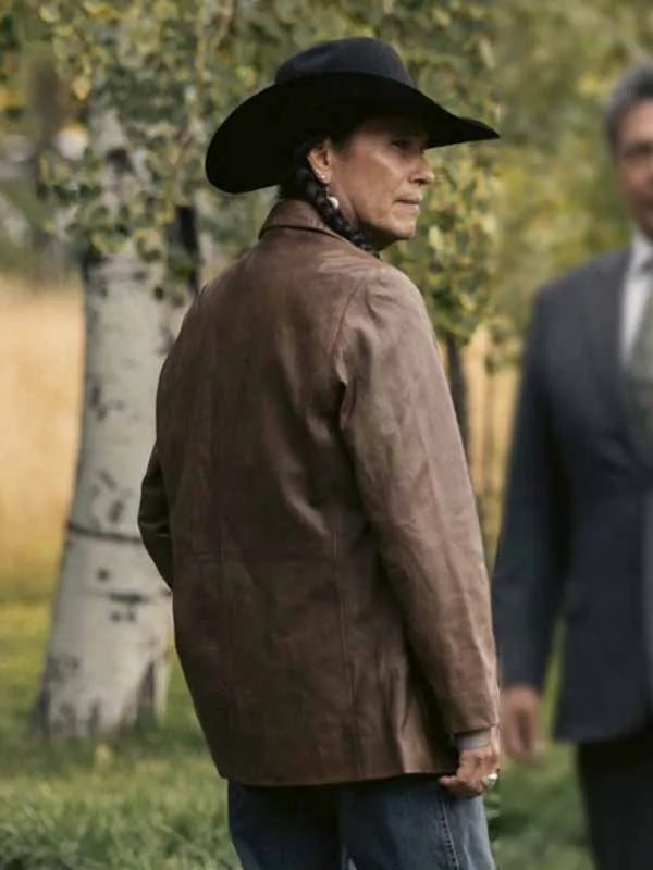 Marshals 2026 Mo Brings Plenty Brown Leather Blazer