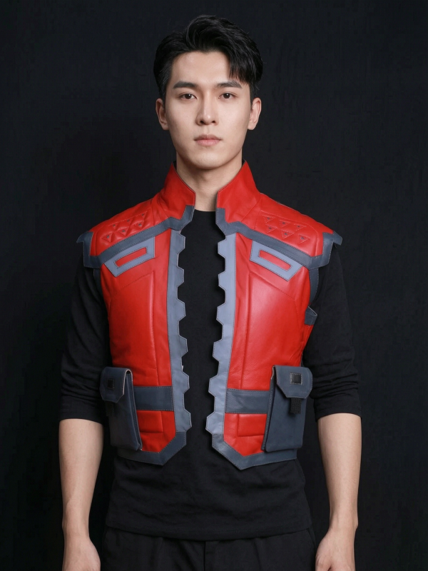 Marvel Rivals Game Deadpool Inspired Leather Cosplay Vest