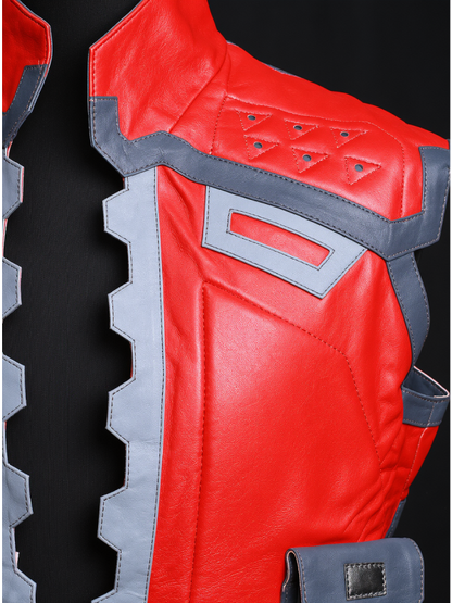 Marvel Rivals Deadpool Leather Vest Cosplay Adult Costume Party Wear