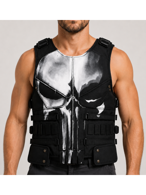Marvel Rivals Game Deadpool Vest Costume Superhero Cosplay Leather Outfit