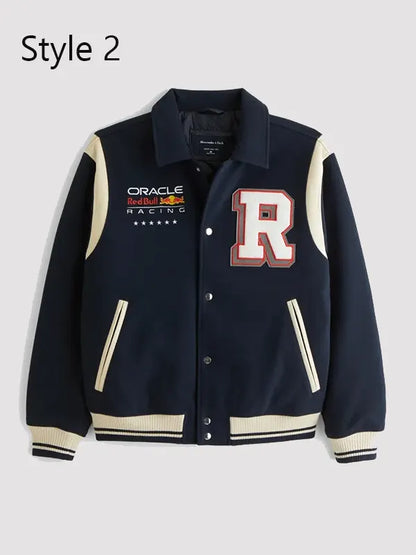 McLaren Bomber Varsity Jacket Navy Blue
