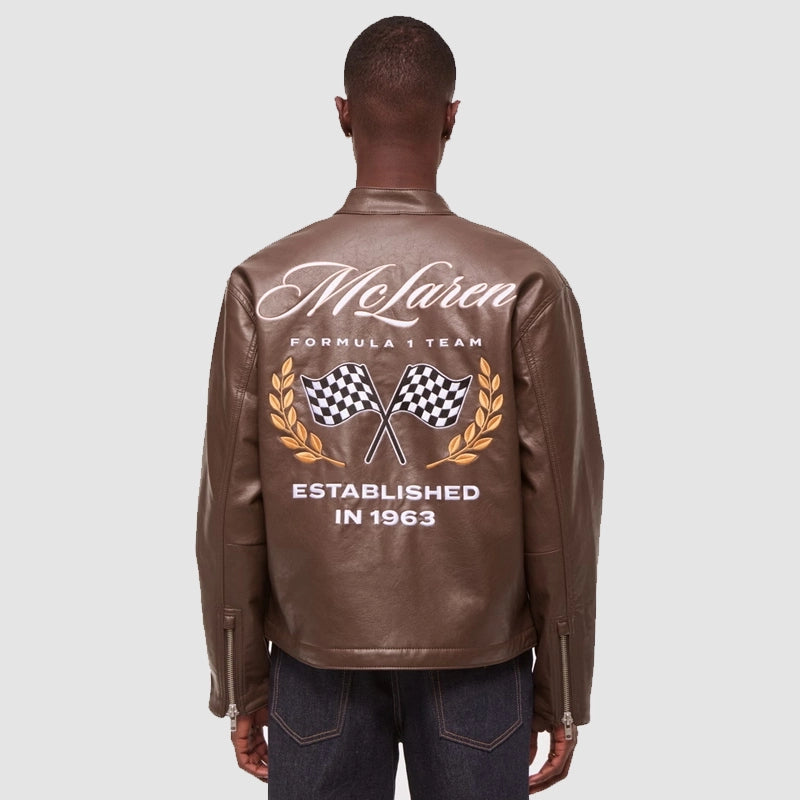McLaren Leather Racer Jacket Abercrombie