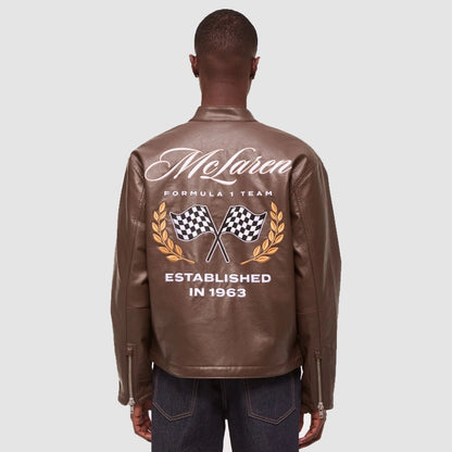 McLaren Leather Racer Jacket Abercrombie