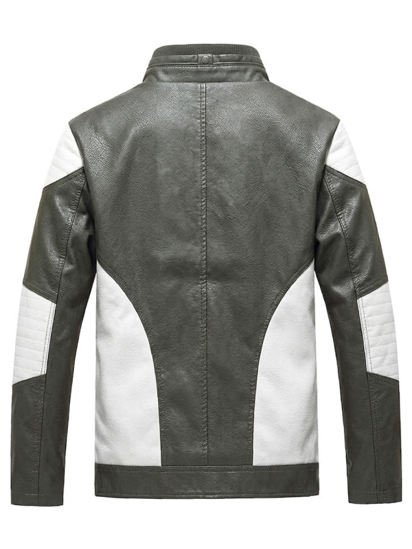 Men’s ANSZKTN Trend Plus Racing Leather Jacket