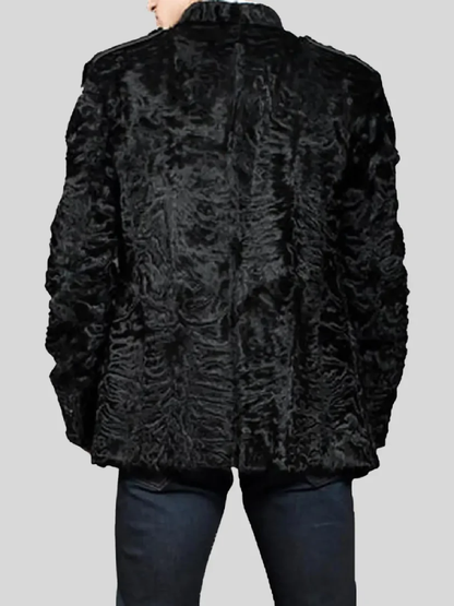 Men's Black Karakul Fur Coat