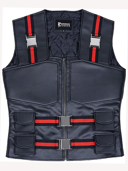 Men's Brown Tactical Leather Vest