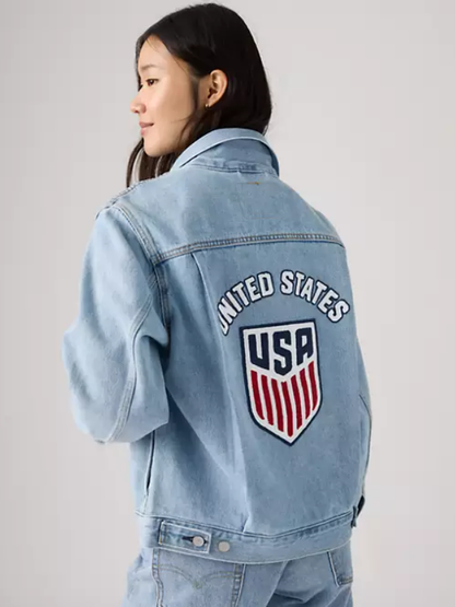 Men's Denim Trucker Jacket, Vintage Denim Workwear Jacket, Streetwear Denim Jacket
