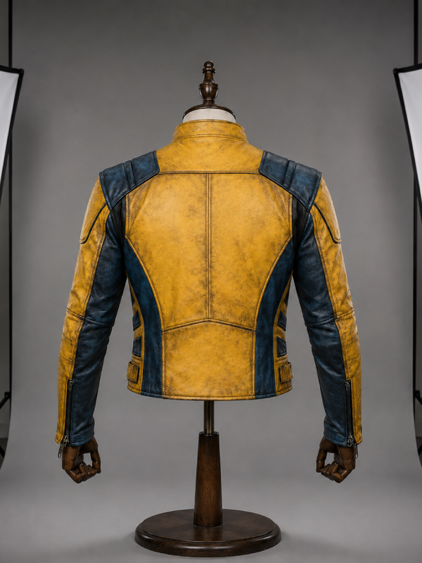 Men's Genuine Leather Yellow Jacket