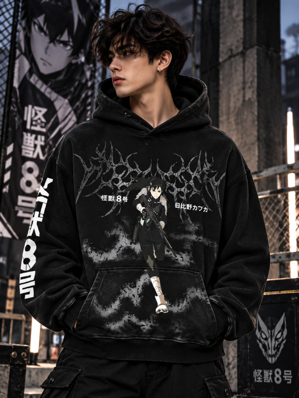 Men’s Kaiju No. 8 Anime Graphic Print Hoodie