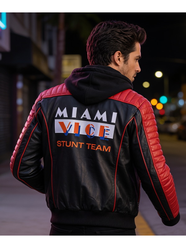 Men's Stunt Team Jacket Miami Vice Ryan Gosling Style