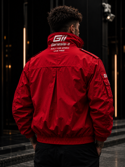 Men's Techwear Streetwear Jacket Genesis-II Red