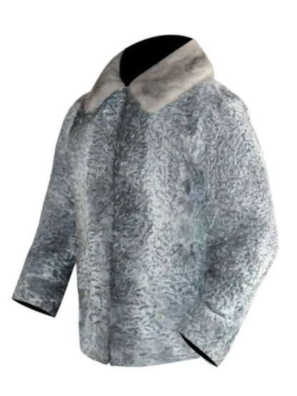 Men’s & Women’s Gray Broadtail Fur Coat