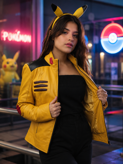 Men's & Women's Yellow Leather Jacket