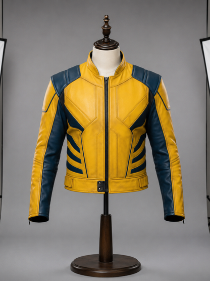 Men's Yellow Leather Jacket