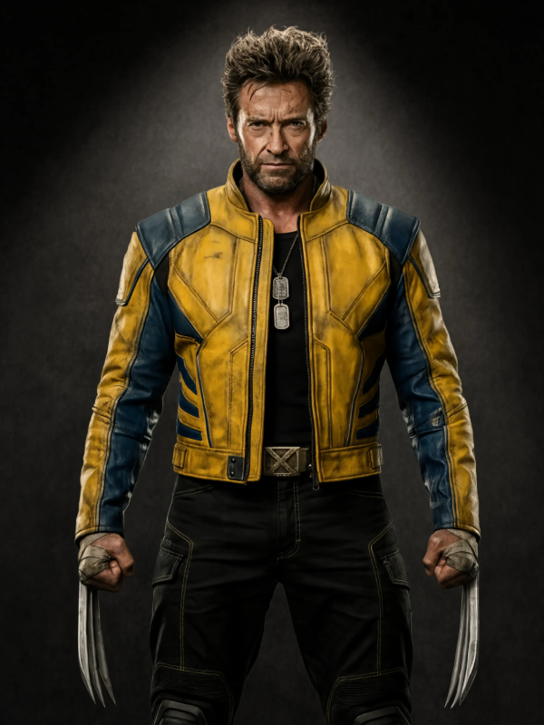 Men's Yellow Leather Jacket Iconic Movie Style Biker Jacket for Men