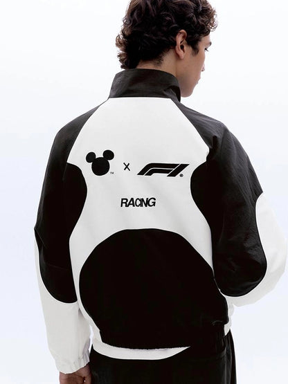 Mens Disney x F1 Black White Lightweight Jacket 2026