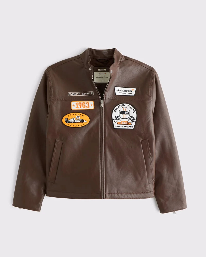Mens McLaren Leather Racing Jacket