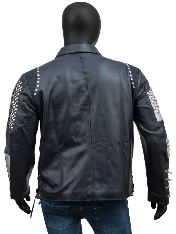 Mens Studded Leather Jacket