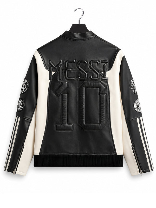 Messi World Cup 2026 Football Leather Biker Jacket