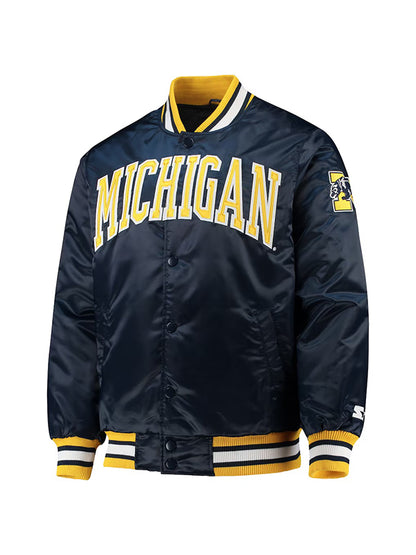 Michigan Wolverines Starter satin jacket