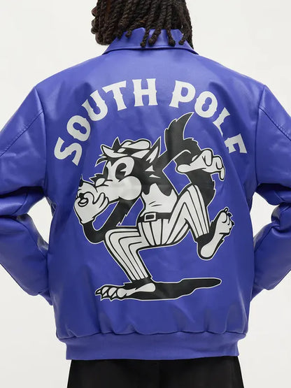 Midnight Riot Faux Leather Varsity Jacket