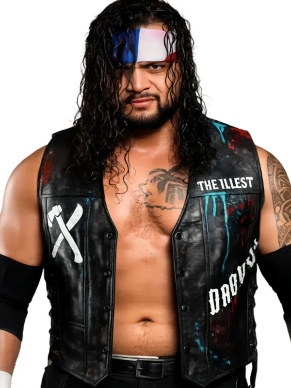 Mike Santana TNA Rebellion 2026 Leather Vest