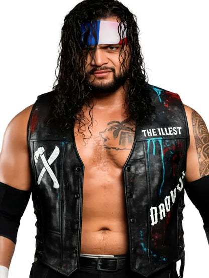 Mike Santana TNA Rebellion 2026 Leather Vest