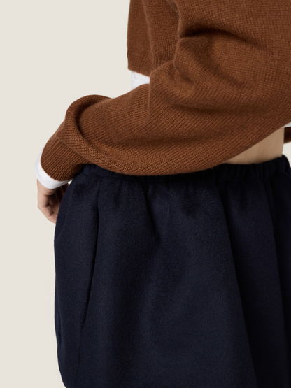 Miu Miu cropped cashmere V-neck sweater cream