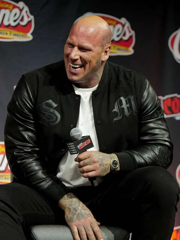Mortal Kombat II Movie Event Martyn Ford Black Varsity Bomber Jacket