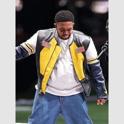 Mustard Super Bowl Leather Jacket