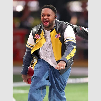 Mustard Super Bowl Vanson Star Leather Jacket