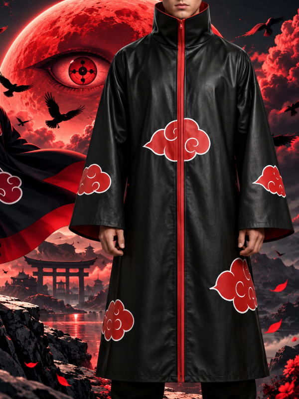 Naruto Akatsuki Cloak Leather Coat